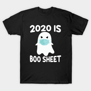 2020 Is Boo Sheet Women Men Scary Halloween Ghost in Mask T-Shirt